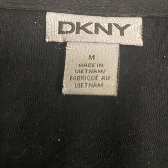 DKNY Black Long Sleeve Blouse with Chest Pockets – Size M - Picture 6 of 7